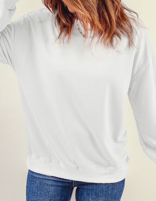 Load image into Gallery viewer, Round Neck Dropped Shoulder Sweatshirt
