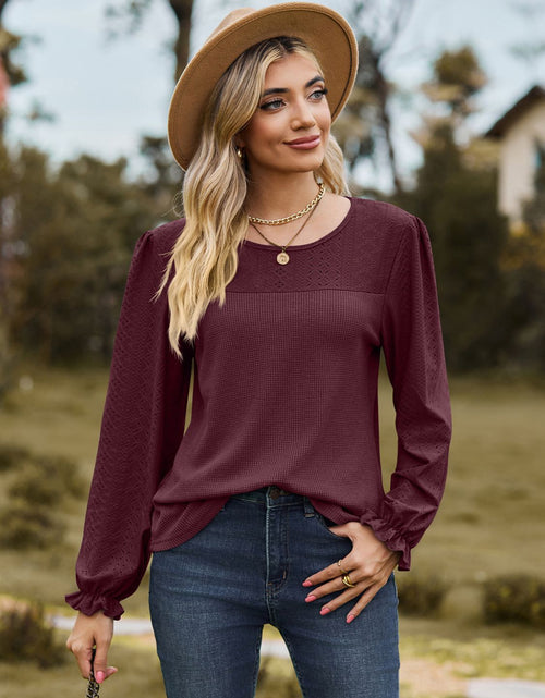 Load image into Gallery viewer, Round Neck Flounce Sleeve Top
