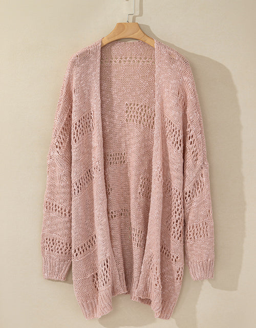 Load image into Gallery viewer, Openwork Open Front Long Sleeve Cardigan
