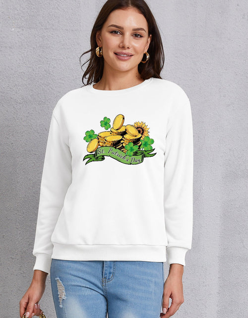 Load image into Gallery viewer, ST. PATRICK'S DAY Graphic Round Neck Sweatshirt
