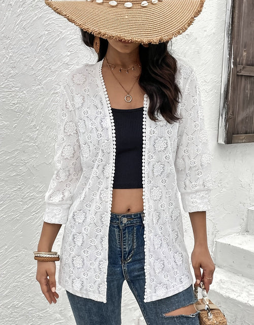 Load image into Gallery viewer, Lace Open Front Cover Up

