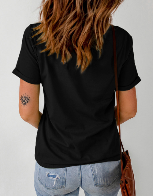 Load image into Gallery viewer, Bull Head Embroidered Round Neck T Shirt
