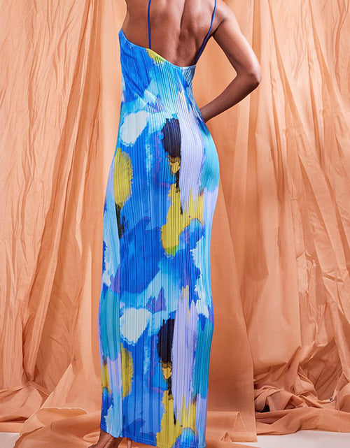 Load image into Gallery viewer, Backless Printed Maxi Cami Dress

