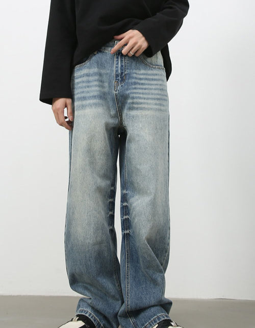 Load image into Gallery viewer, Men's Wide Leg Jeans with Pockets
