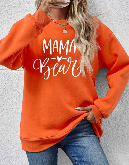 Load image into Gallery viewer, Letter Graphic Round Neck Long Sleeve Sweatshirt
