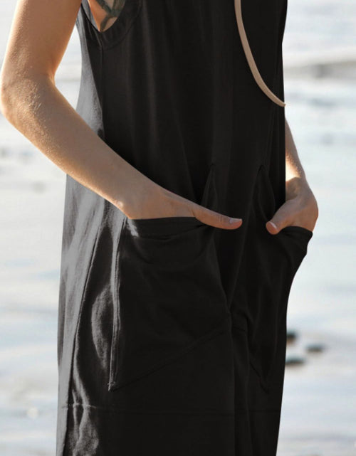 Load image into Gallery viewer, Lovelet Round Neck Sleeveless Romper with Pockets
