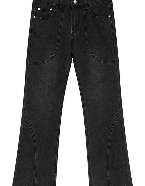 Load image into Gallery viewer, Straight-Leg Jeans with Stitch Detail
