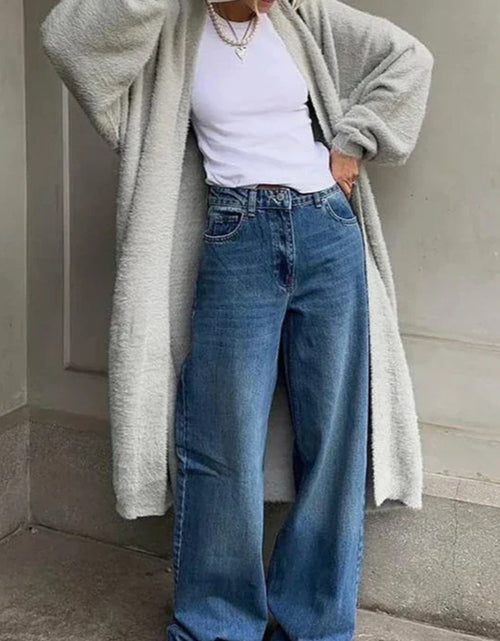 Load image into Gallery viewer, Fuzzy Open Front Solid Color Cardigan
