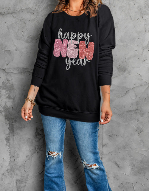 Load image into Gallery viewer, HAPPY NEW YEAR Round Neck Sweatshirt
