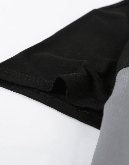 Load image into Gallery viewer, Color Block Side Slit Round Neck T-Shirt
