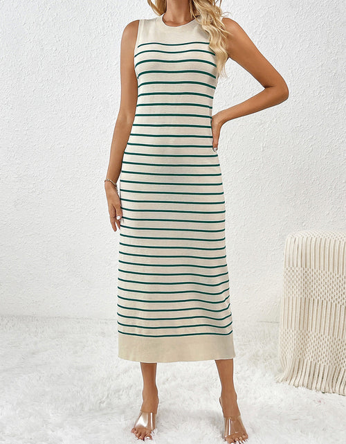 Load image into Gallery viewer, Round Neck Sleeve Midi Knit Dress

