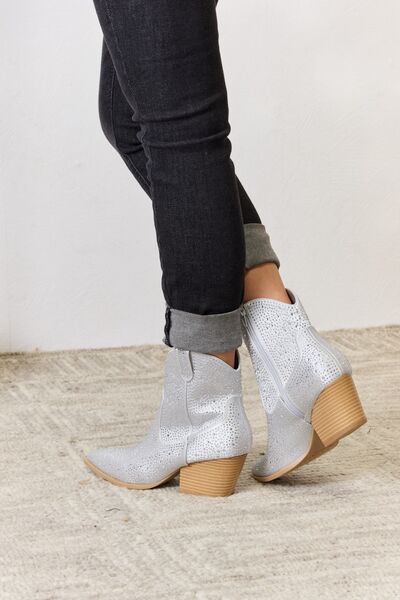 Load image into Gallery viewer, East Lion Corp Rhinestone Ankle Cowboy Boots
