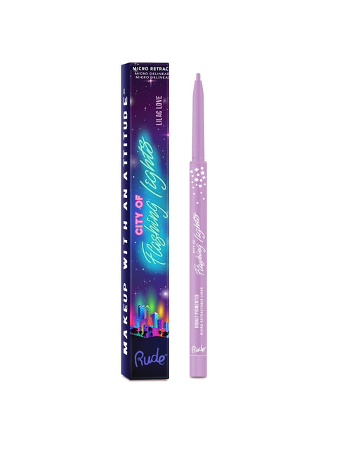 Load image into Gallery viewer, RUDE City of Flashing Lights Micro Retractable Liner - Lilac Love
