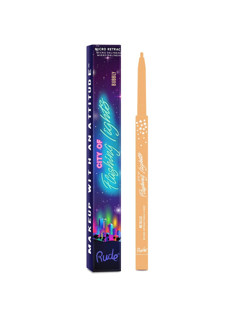 Load image into Gallery viewer, RUDE City of Flashing Lights Micro Retractable Liner - Bubbly
