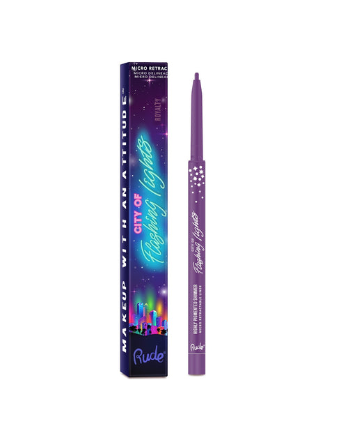 Load image into Gallery viewer, RUDE City of Flashing Lights Micro Retractable Liner - Royalty
