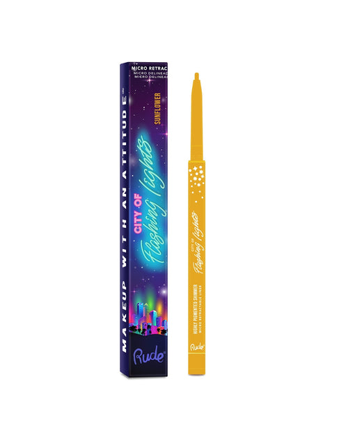 Load image into Gallery viewer, RUDE City of Flashing Lights Micro Retractable Liner - Sunflower
