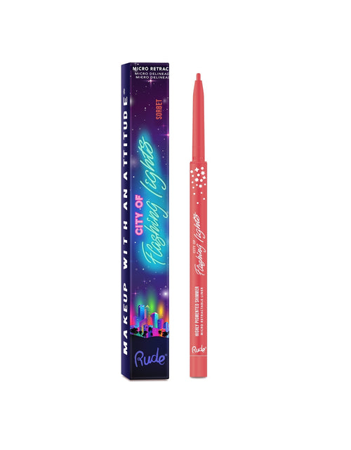 Load image into Gallery viewer, RUDE City of Flashing Lights Micro Retractable Liner - Sorbet
