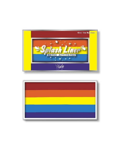Load image into Gallery viewer, RUDE Splash Liner Water Activated Split Cake Face Body Paint - Over the Rainbow
