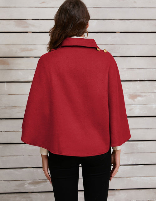 Load image into Gallery viewer, Collared Neck Cropped Cape
