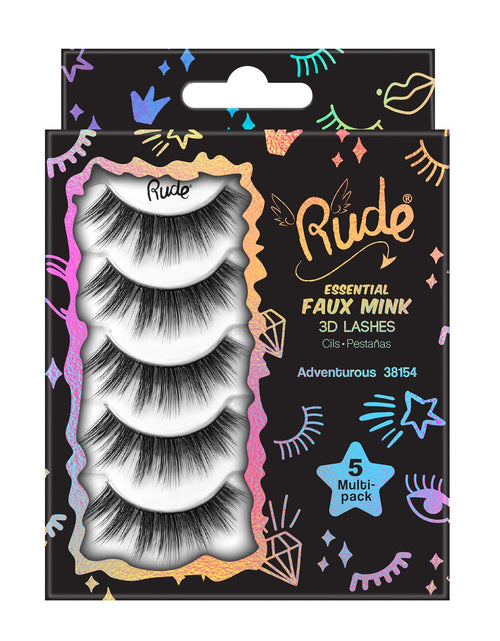 Load image into Gallery viewer, Rude Essential Faux Mink 3D Lashes 5 Multi-Pack - Adventurous

