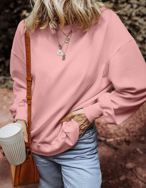 Load image into Gallery viewer, Round Neck Long Sleeve Sweatshirt
