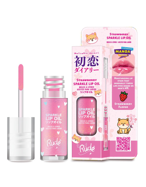 Load image into Gallery viewer, RUDE Manga Sparkle Lip Oil - Strawberry
