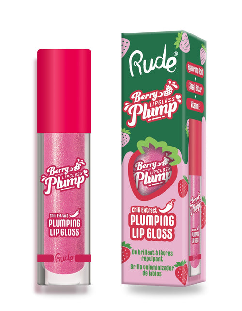 Load image into Gallery viewer, RUDE Berry Plump Plumping Lip Gloss - Cotton Candy
