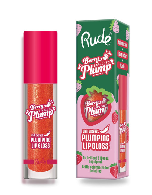 Load image into Gallery viewer, RUDE Berry Plump Plumping Lip Gloss - Cherry Bomb
