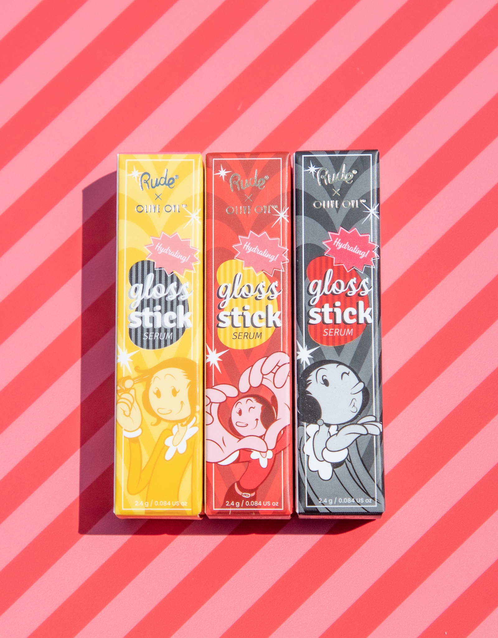 RUDE Olive Oyl Gloss Stick Serum - 3 Piece Set - Gloss Stick Serum - 3 Piece Set