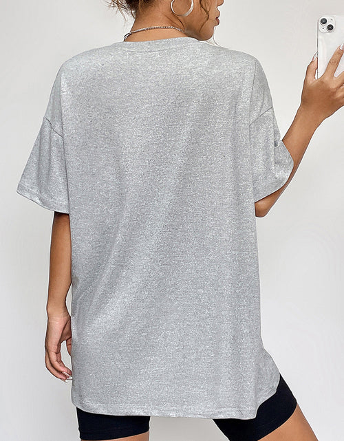 Load image into Gallery viewer, Round Neck Short Sleeve Graphic T-Shirt
