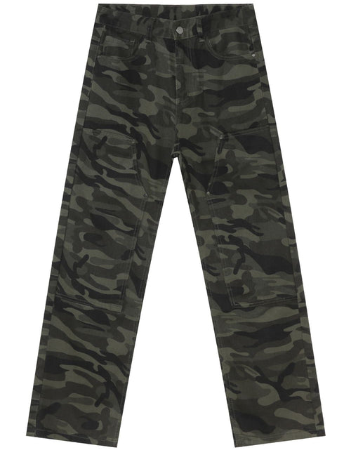 Load image into Gallery viewer, Men's Camouflage Straight Leg Cargo Jeans
