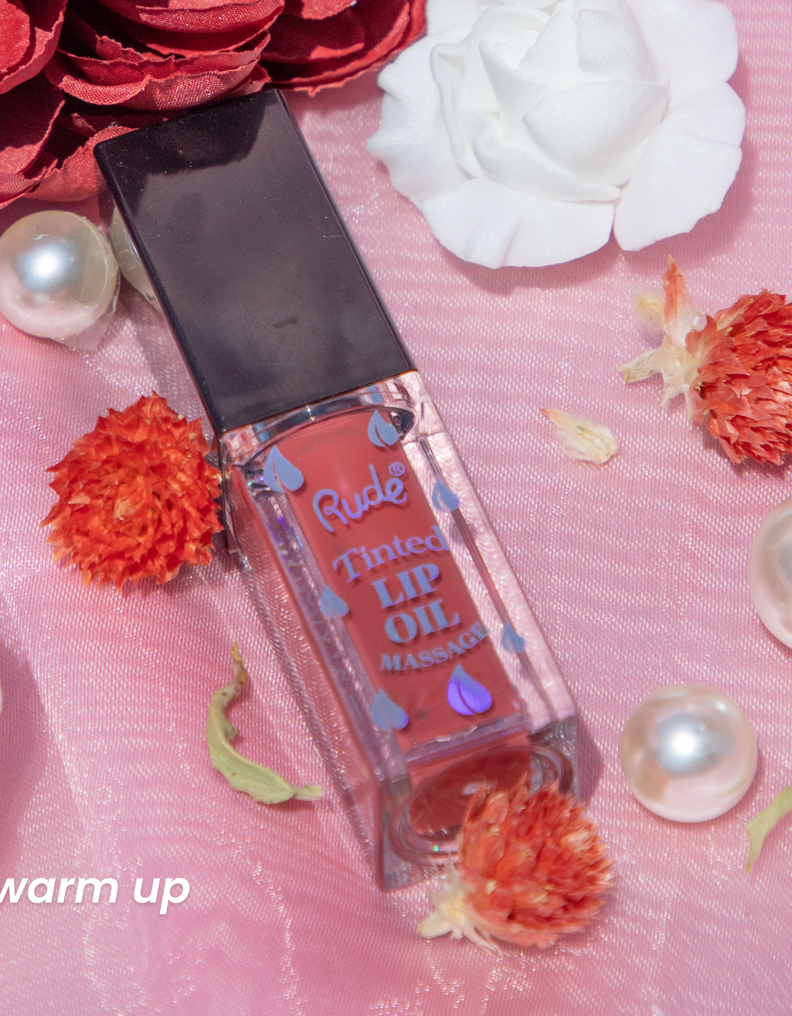 RUDE Lip Oil Massage Tinted & Plumping Lip Oil - Warm-Up