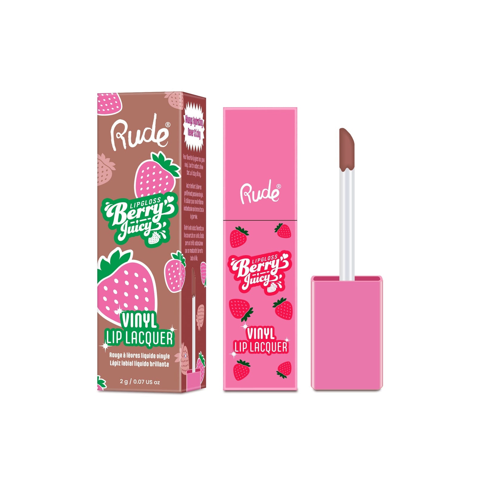 RUDE Berry Juicy Vinyl Lip Lacquer - Chocolate Covered