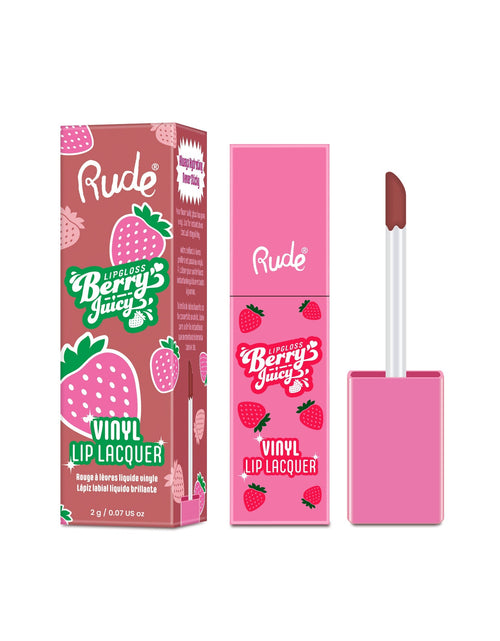 Load image into Gallery viewer, RUDE Berry Juicy Vinyl Lip Lacquer - Hazelnut
