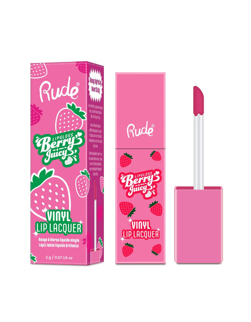 Load image into Gallery viewer, RUDE Berry Juicy Vinyl Lip Lacquer - Passion Fruit
