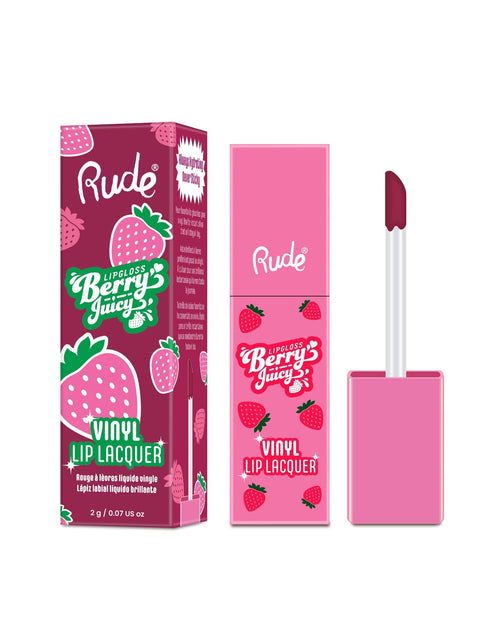 Load image into Gallery viewer, RUDE Berry Juicy Vinyl Lip Lacquer - Mulberry

