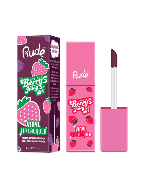 Load image into Gallery viewer, RUDE Berry Juicy Vinyl Lip Lacquer - Acai
