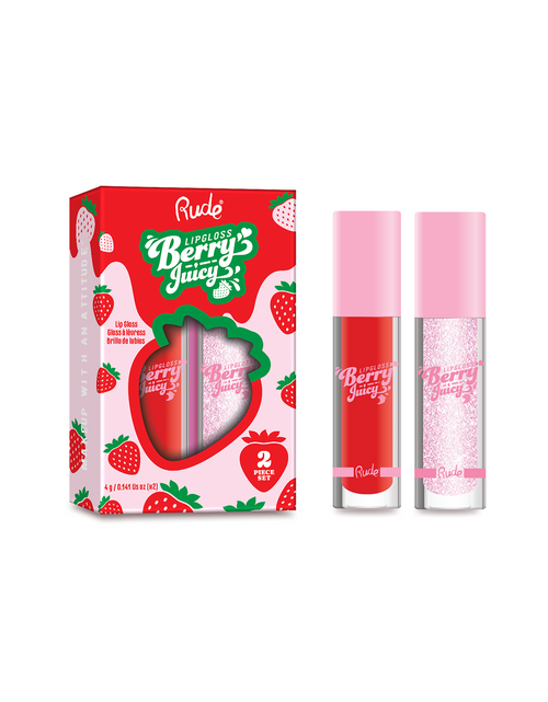 Load image into Gallery viewer, RUDE Berry Juicy Lip Gloss Duo - Code Red / Crystalize Duo

