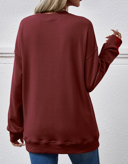 Load image into Gallery viewer, Dropped Shoulder Sweatshirt with Pockets
