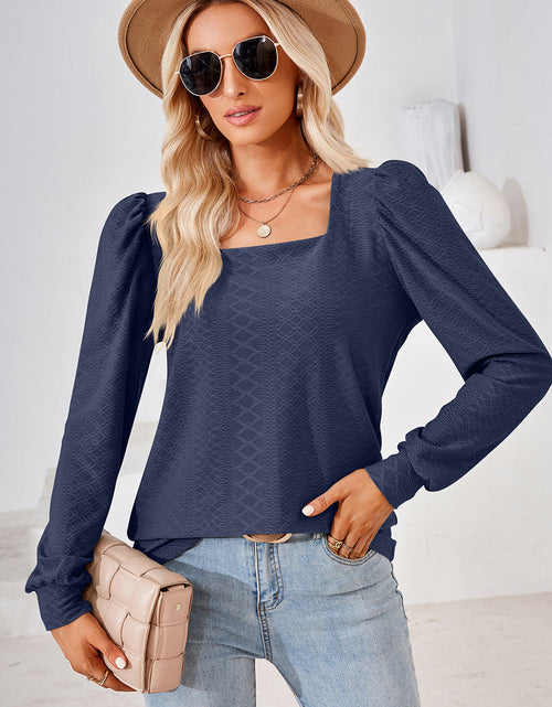 Load image into Gallery viewer, Square Neck Puff Sleeve T-Shirt
