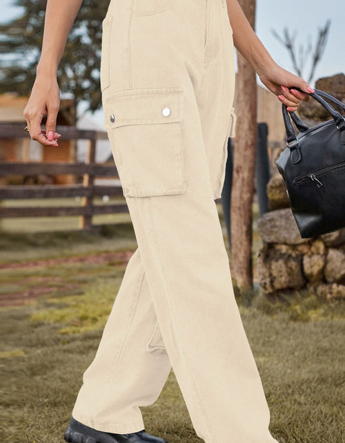 Load image into Gallery viewer, Loose Fit Long Jeans with Pockets
