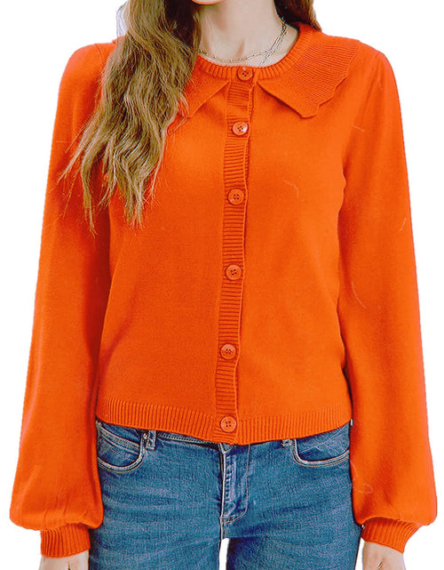 Load image into Gallery viewer, Collared Long Sleeve Button Down Cardigan
