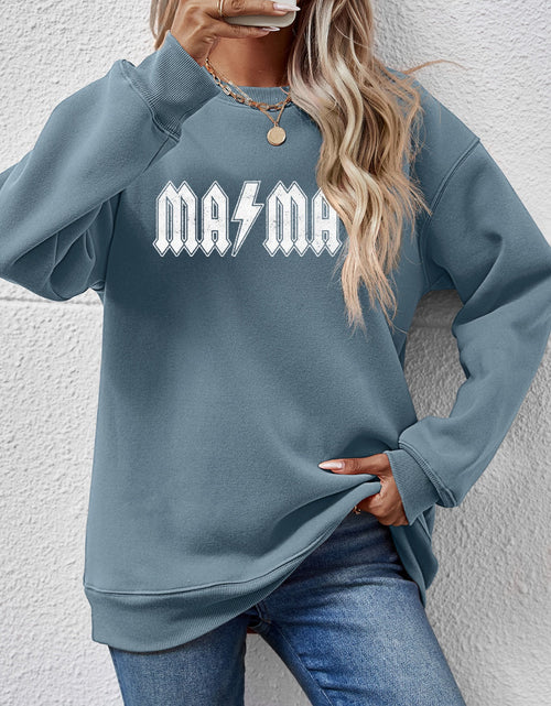 Load image into Gallery viewer, Letter Graphic Dropped Shoulder Sweatshirt
