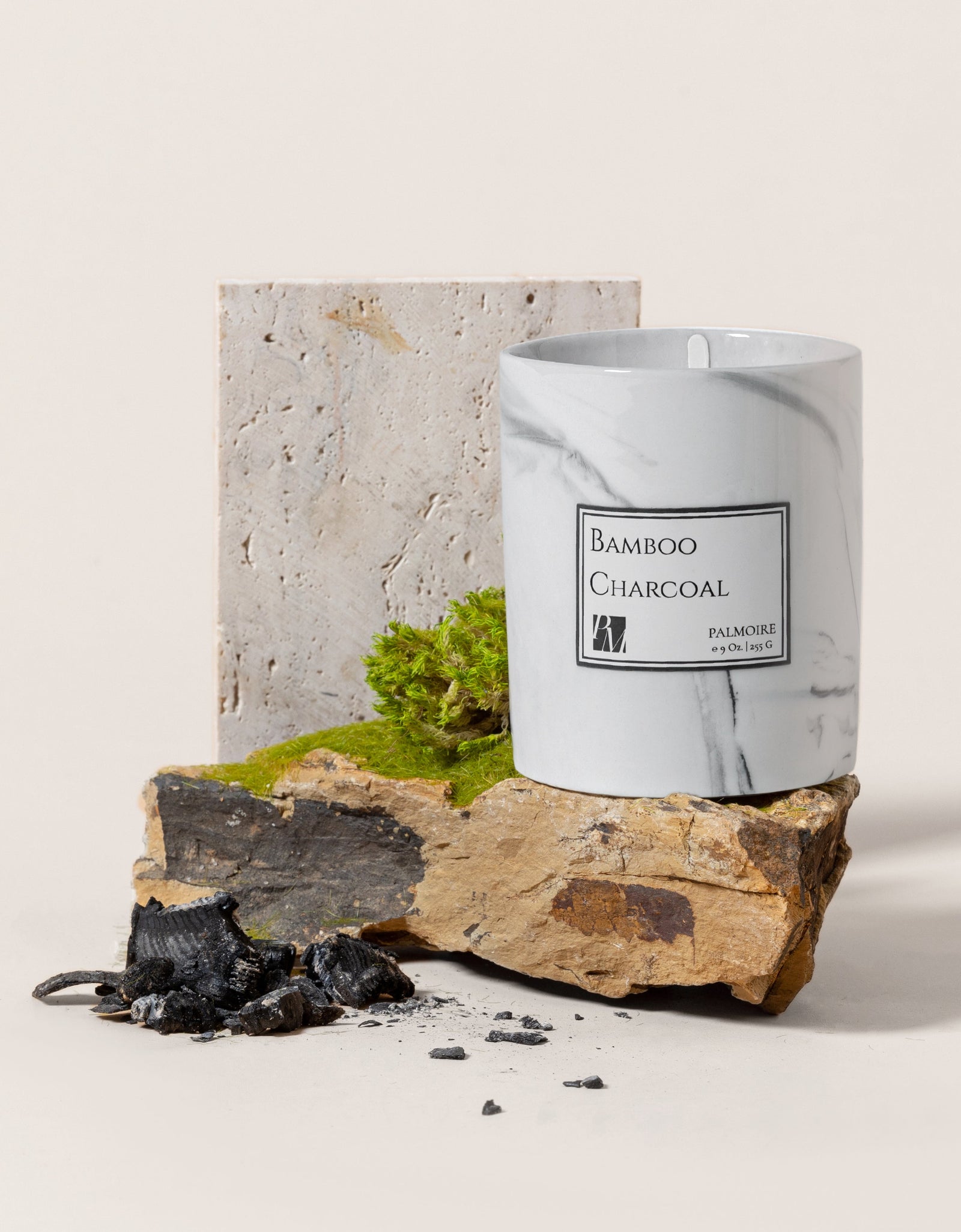 Bamboo Charcoal Soy Wax Candle by PALMOIRE