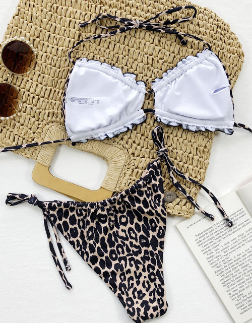 Load image into Gallery viewer, Frill Trill Halter Neck Bikini Set

