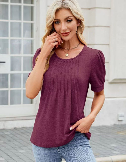 Load image into Gallery viewer, Round Neck Short Sleeve T-Shirt
