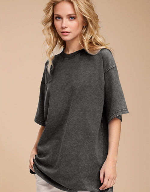Load image into Gallery viewer, Basic Bae Round Neck Half Sleeve T-Shirt
