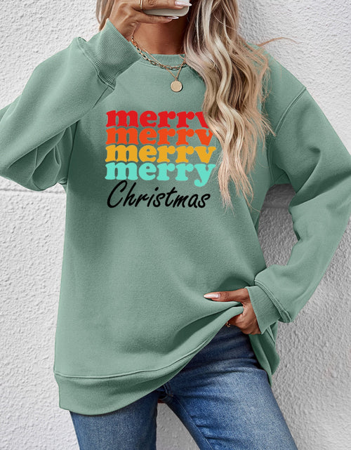 Load image into Gallery viewer, MERRY CHRISTMAS Graphic Long Sleeve Sweatshirt
