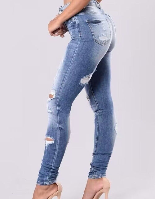 Load image into Gallery viewer, Full Size Distressed Skinny Jeans Plus Size
