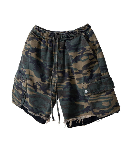 Load image into Gallery viewer, Men's Drawstring Camouflage Shorts

